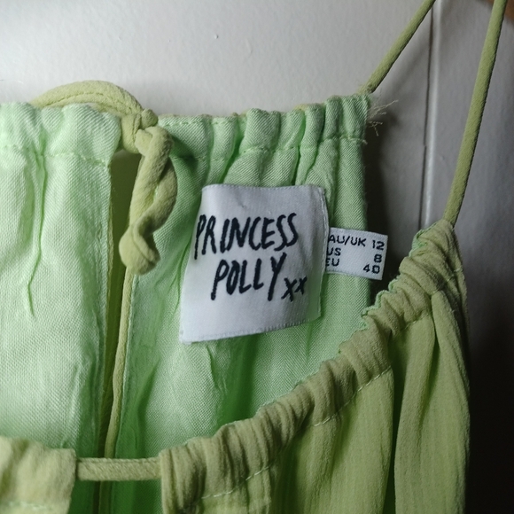 Princess Polly Green Pleated Halter Sundress - Picture 4 of 7